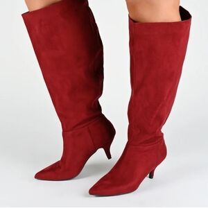 Journee Collection Red Heeled Boots